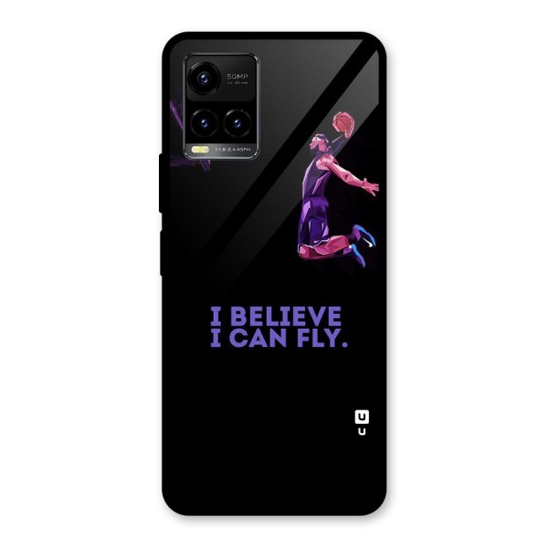 Believe And Fly Glass Back Case for Vivo Y21G