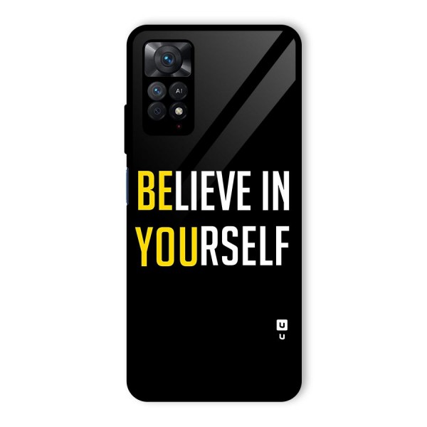 Believe In Yourself Black Glass Back Case for Redmi Note 11 Pro Plus 5G
