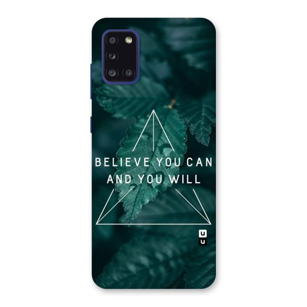 Believe You Can Motivation Back Case for Galaxy A31