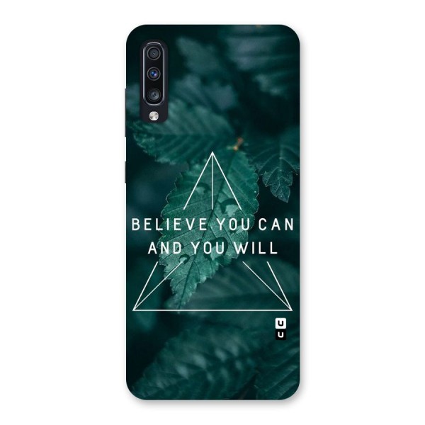 Believe You Can Motivation Back Case for Galaxy A70