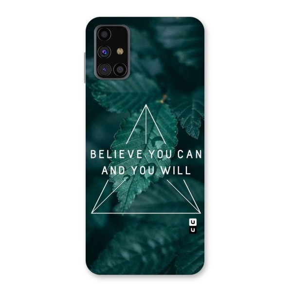 Believe You Can Motivation Back Case for Galaxy M31s