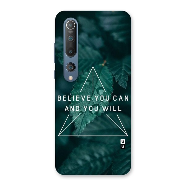 Believe You Can Motivation Back Case for Mi 10