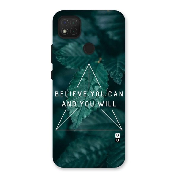 Believe You Can Motivation Back Case for Redmi 9C