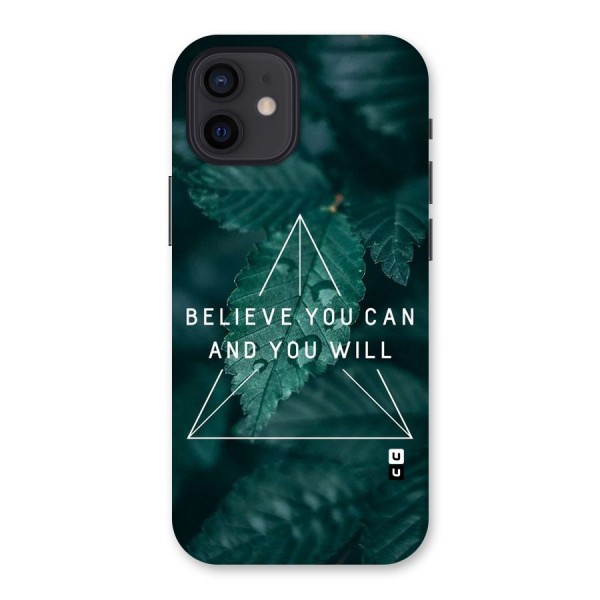 Believe You Can Motivation Back Case for iPhone 12