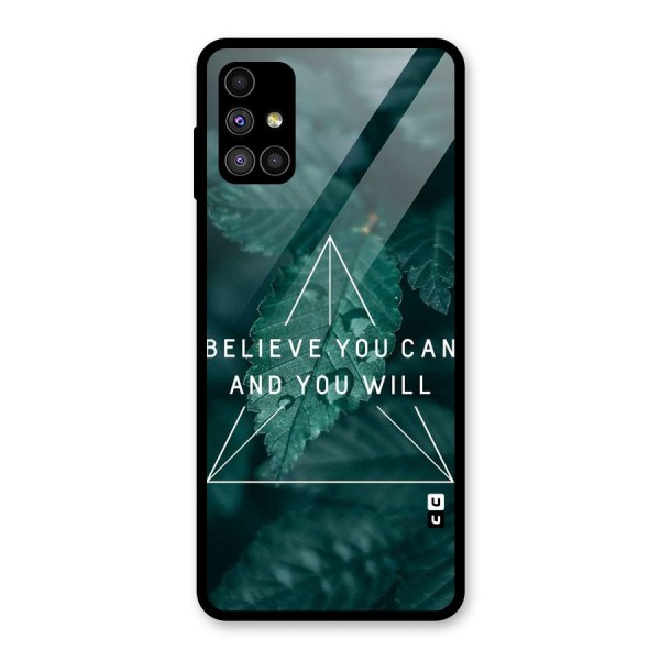 Believe You Can Motivation Glass Back Case for Galaxy M51