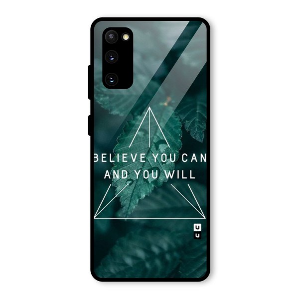 Believe You Can Motivation Glass Back Case for Galaxy S20 FE 5G
