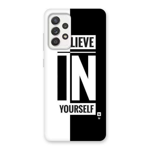 Believe Yourself Black Back Case for Galaxy A52