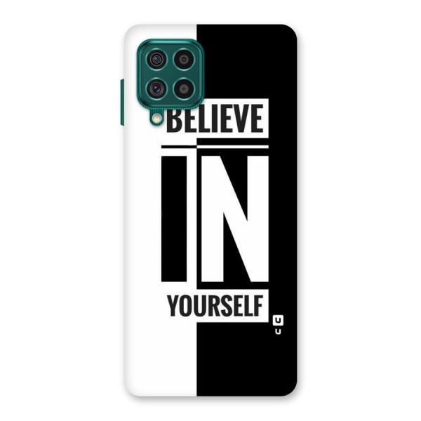 Believe Yourself Black Back Case for Galaxy F62