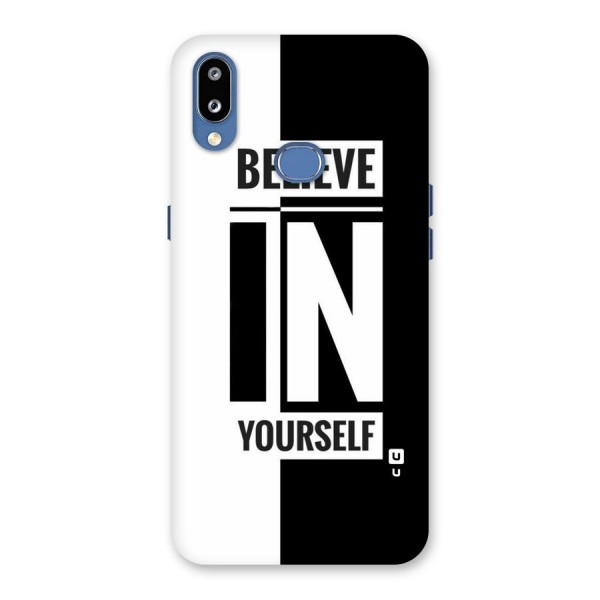 Believe Yourself Black Back Case for Galaxy M01s