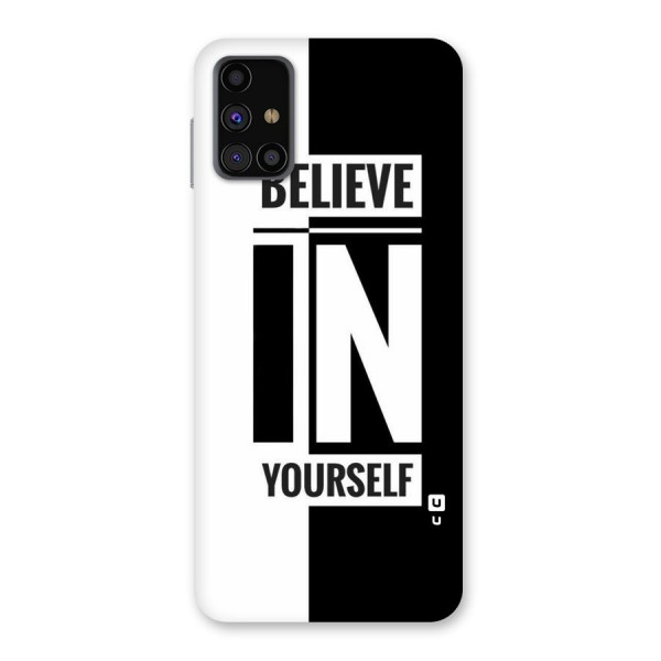 Believe Yourself Black Back Case for Galaxy M31s