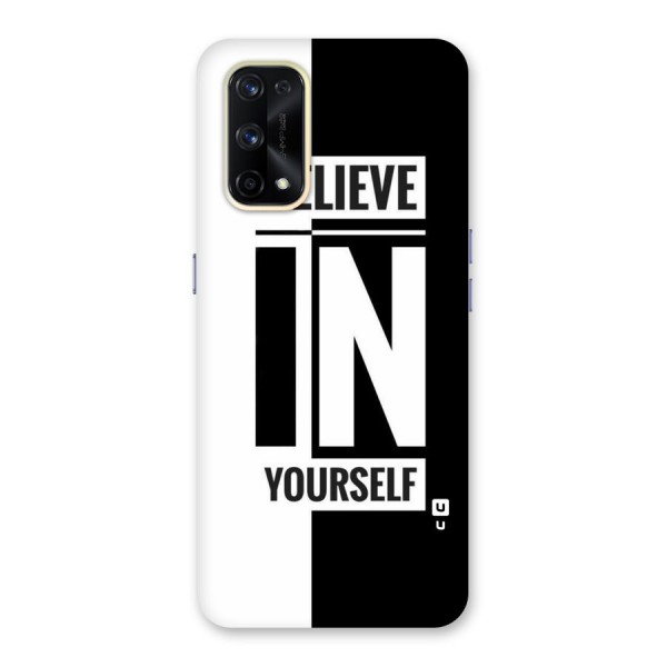 Believe Yourself Black Glass Back Case for Realme X7 Pro