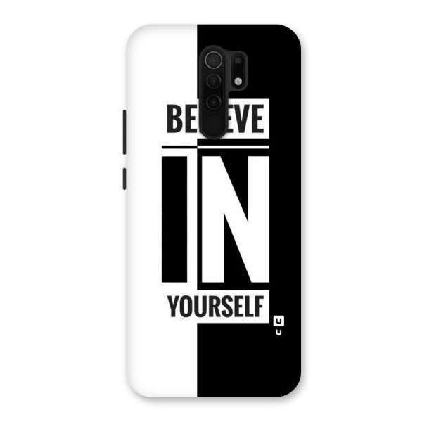 Believe Yourself Black Back Case for Redmi 9 Prime