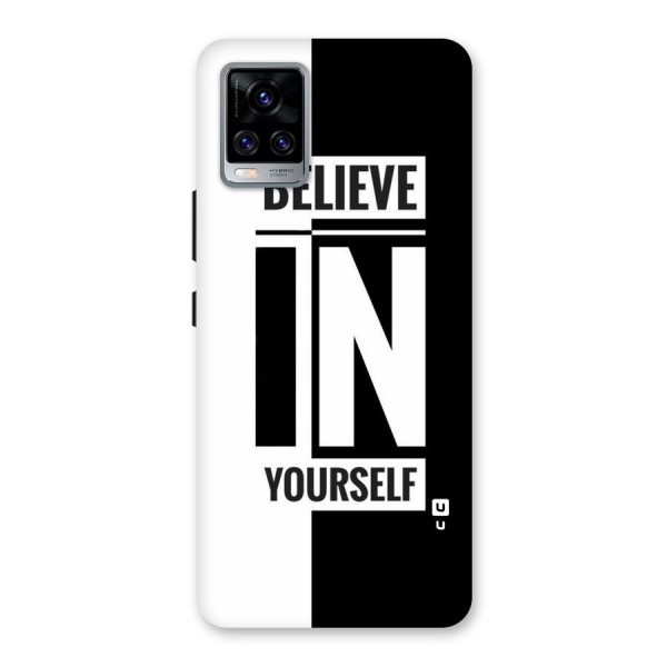 Believe Yourself Black Back Case for Vivo V20 Pro