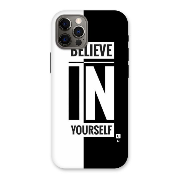 Believe Yourself Black Back Case for iPhone 12 Pro