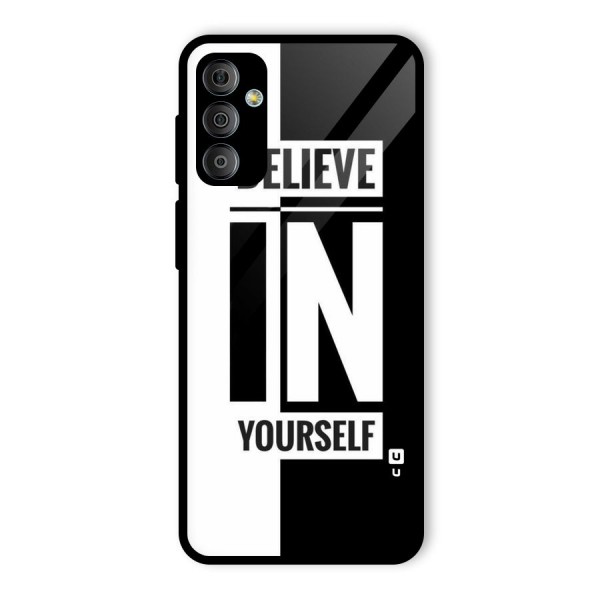 Believe Yourself Black Glass Back Case for Galaxy F23