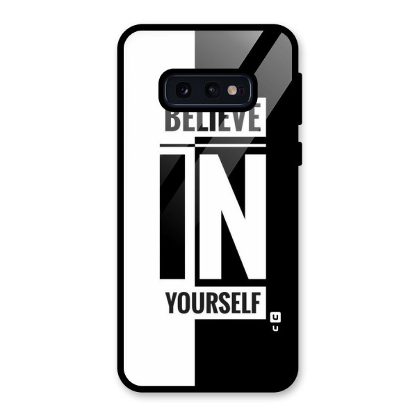 Believe Yourself Black Glass Back Case for Galaxy S10e