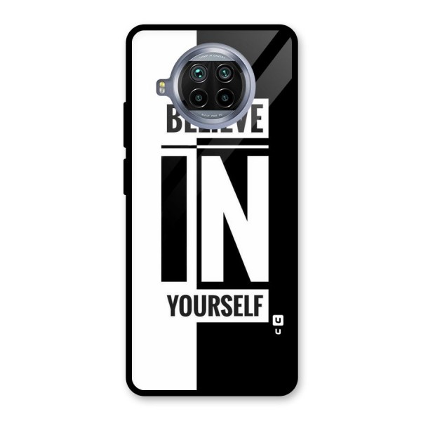 Believe Yourself Black Glass Back Case for Mi 10i