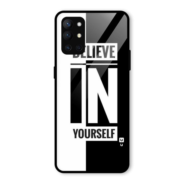 Believe Yourself Black Glass Back Case for OnePlus 9R