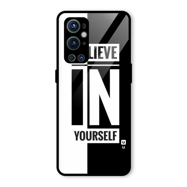 Believe Yourself Black Glass Back Case for OnePlus 9 Pro