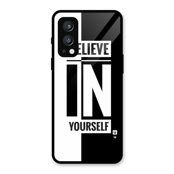 Believe Yourself Black Glass Back Case for OnePlus Nord 2 5G