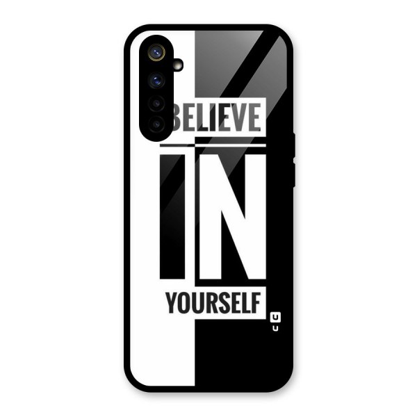 Believe Yourself Black Glass Back Case for Realme 6