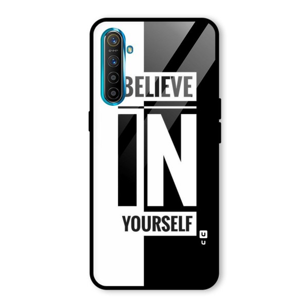 Believe Yourself Black Glass Back Case for Realme XT