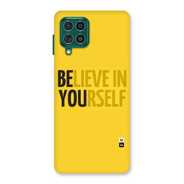 Believe Yourself Yellow Back Case for Galaxy F62