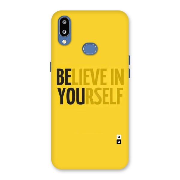 Believe Yourself Yellow Back Case for Galaxy M01s