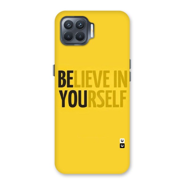 Believe Yourself Yellow Back Case for Oppo F17 Pro