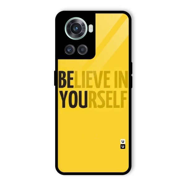 Believe Yourself Yellow Glass Back Case for OnePlus 10R