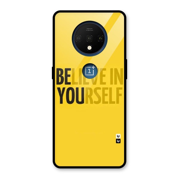 Believe Yourself Yellow Glass Back Case for OnePlus 7T