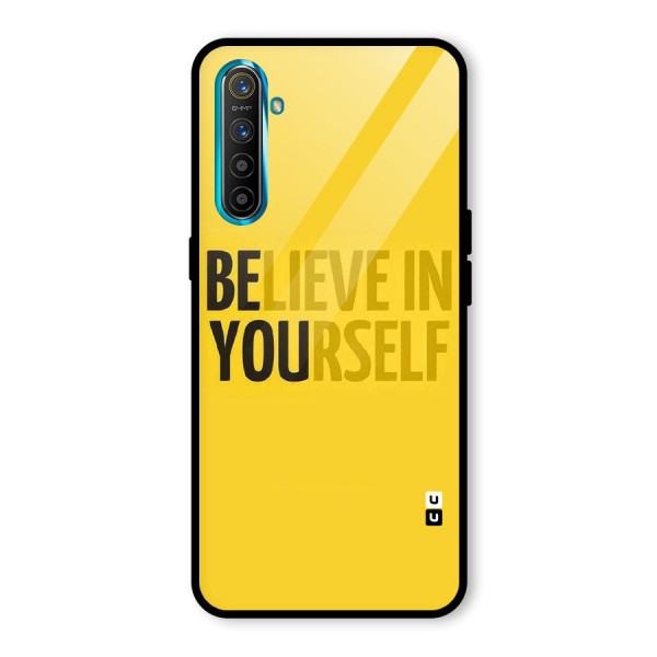 Believe Yourself Yellow Glass Back Case for Realme XT