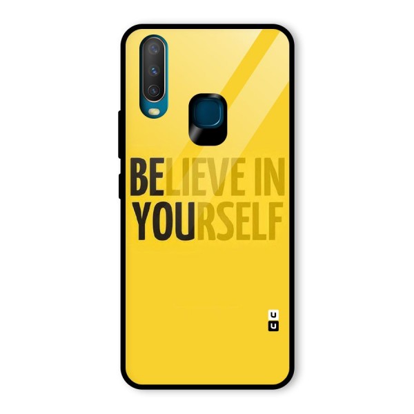 Believe Yourself Yellow Glass Back Case for Vivo Y15