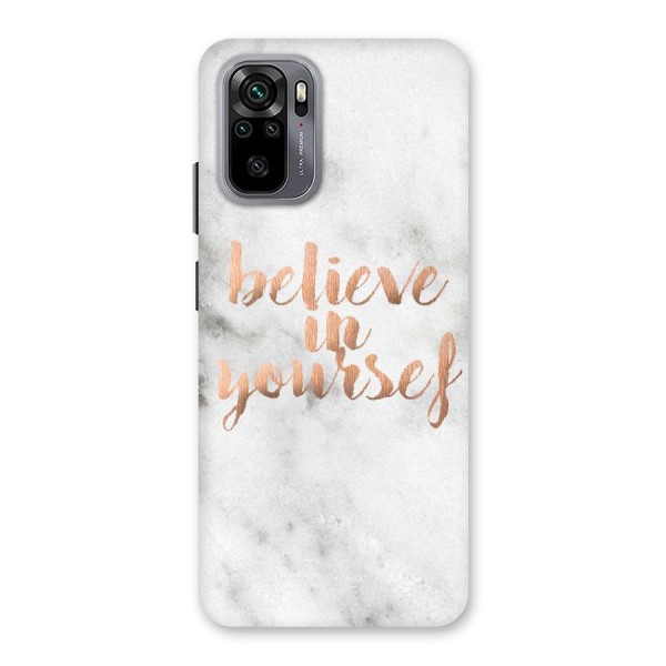 Believe in Yourself Back Case for Redmi Note 10