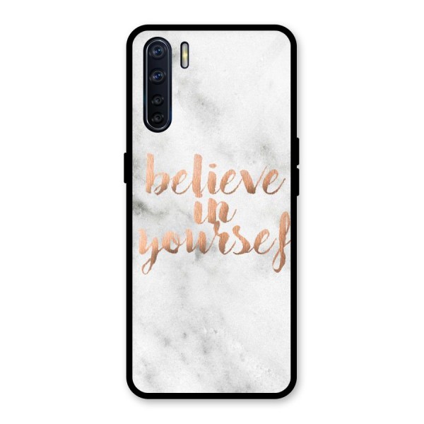 Believe in Yourself Glass Back Case for Oppo F15