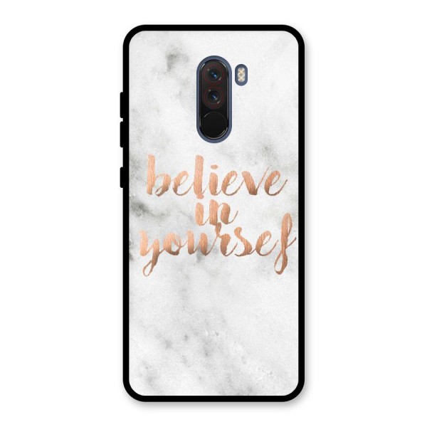 Believe in Yourself Glass Back Case for Poco F1