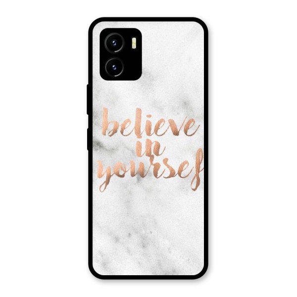 Believe in Yourself Glass Back Case for Vivo Y15s