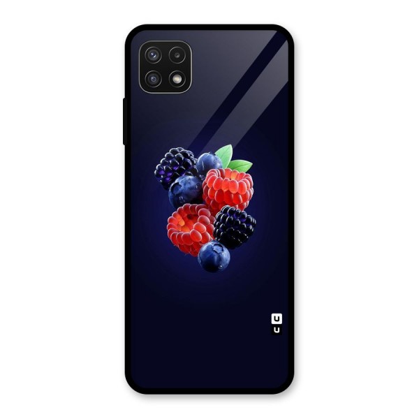 Berry Blast Glass Back Case for Galaxy A22 5G