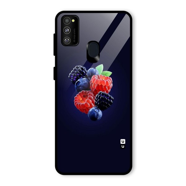 Berry Blast Glass Back Case for Galaxy M21