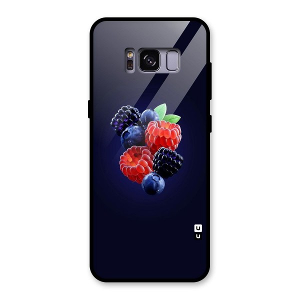 Berry Blast Glass Back Case for Galaxy S8