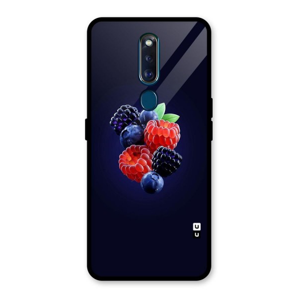 Berry Blast Glass Back Case for Oppo F11 Pro