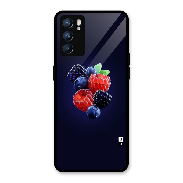 Berry Blast Glass Back Case for Oppo Reno6 5G