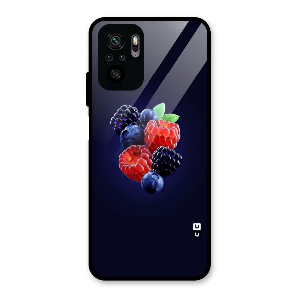 Berry Blast Glass Back Case for Redmi Note 10