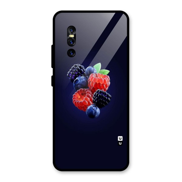 Berry Blast Glass Back Case for Vivo V15 Pro