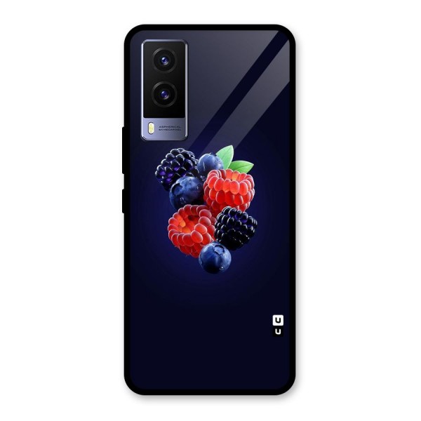 Berry Blast Glass Back Case for Vivo V21e 5G