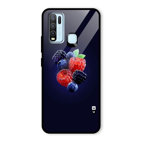 Berry Blast Glass Back Case for Vivo Y30