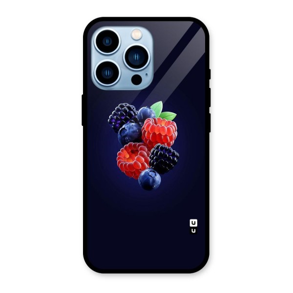 Berry Blast Glass Back Case for iPhone 13 Pro