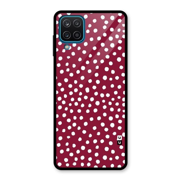 Best Dots Pattern Glass Back Case for Galaxy A12