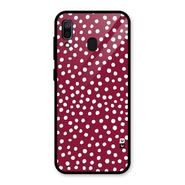 Best Dots Pattern Glass Back Case for Galaxy A30