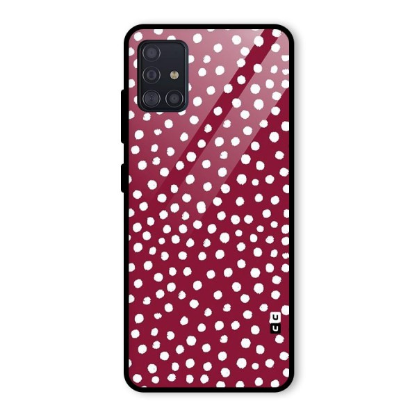 Best Dots Pattern Glass Back Case for Galaxy A51